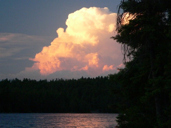 Thunderhead at sunset